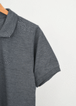 تیشرت جودون یقه دار مردانه طوسی - Image 3