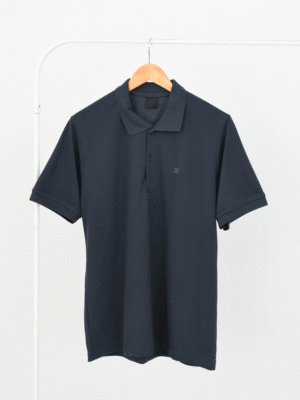 تیشرت جودون یقه دار مردانه نوک مدادی تیره