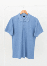 تیشرت جودون یقه دار مردانه آبی روشن