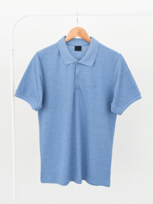 تیشرت جودون یقه دار مردانه آبی روشن