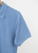 تیشرت جودون یقه دار مردانه آبی روشن - Image 3