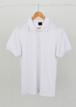 تیشرت جودون یقه دار مردانه سفید