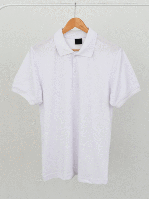 تیشرت جودون یقه دار مردانه سفید