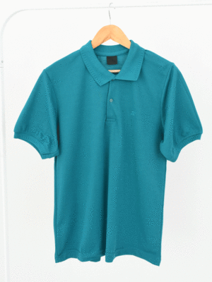 تیشرت جودون یقه دار مردانه سبز آبی