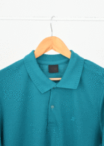 تیشرت جودون یقه دار مردانه سبز آبی - Image 2