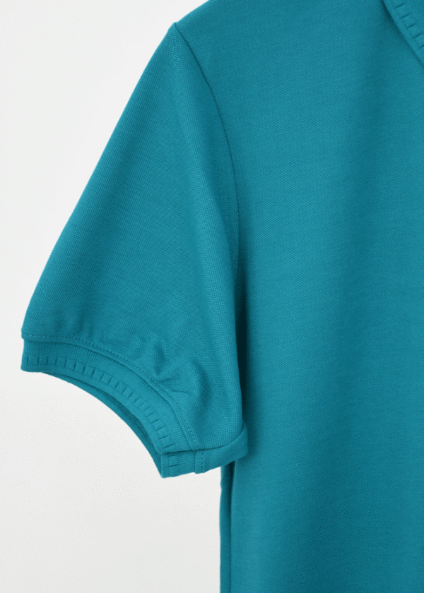 تیشرت جودون یقه دار مردانه سبز آبی - Image 3