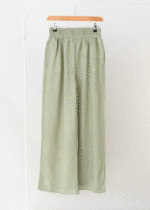 شلوار لینن بگ اسلپ سبز