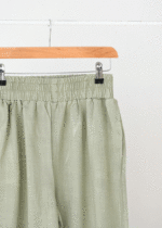 شلوار لینن بگ اسلپ سبز - Image 2