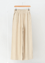 شلوار لینن بگ اسلپ کرم