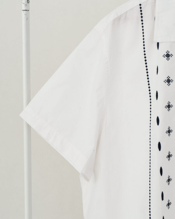 شومیز لینن گلدوزی آستین کوتاه - Image 2