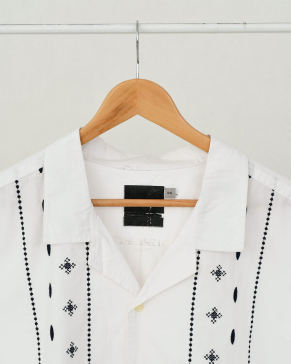 شومیز لینن گلدوزی آستین کوتاه - Image 3