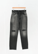 شلوار جین پایین کات استریت ذغالی زارا