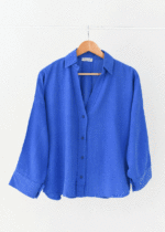 شومیز یقه هفت رنگی لینن