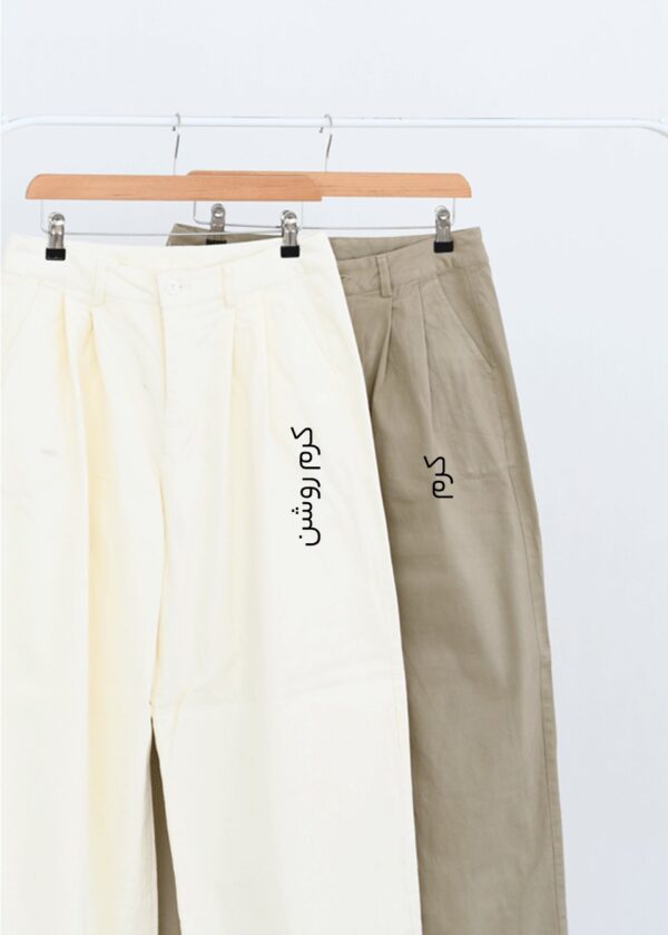 شلوار کتان بگ بغل جیب - Image 2