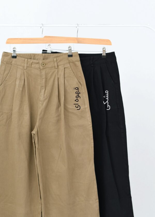 شلوار کتان بگ بغل جیب - Image 3