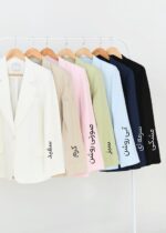 کت لینن رنگی جیب نما - Image 2