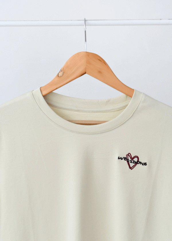 تیشرت گلدوزی قلب وارداتی - Image 3