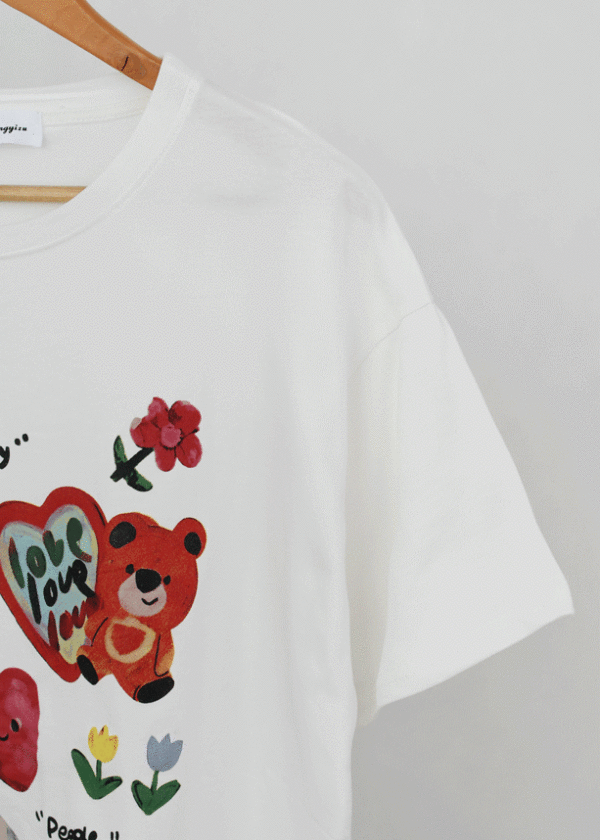 تیشرت تدی قلبی وارداتی - Image 7