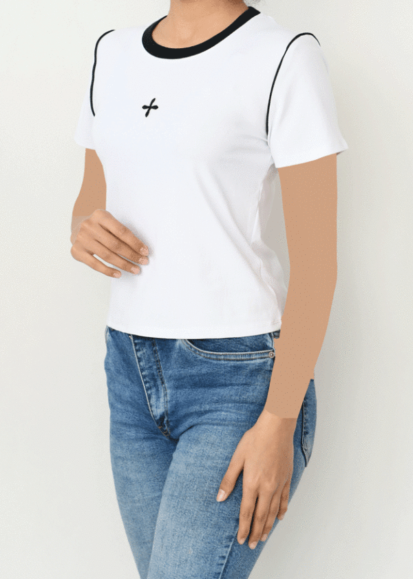 تیشرت وسط گلدوزی - Image 4