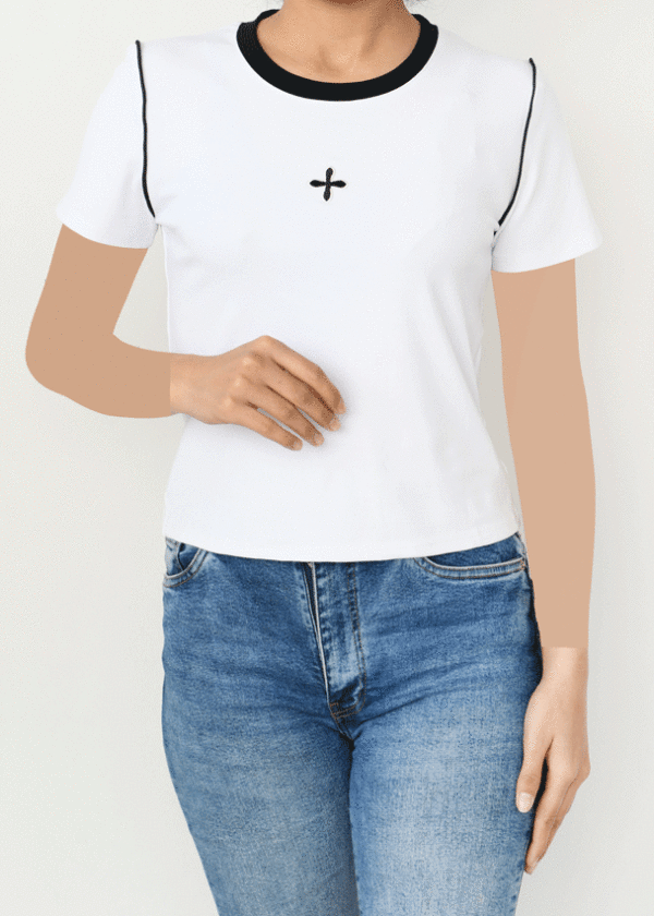 تیشرت وسط گلدوزی - Image 6