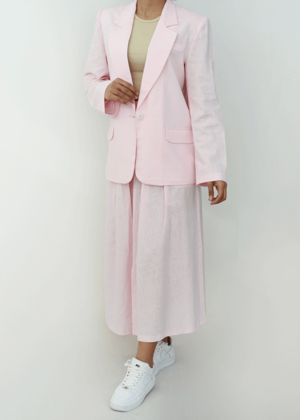 کت لینن رنگی جیب نما - Image 9