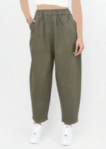 شلوار بالنی کتان بغل جیب - Image 6