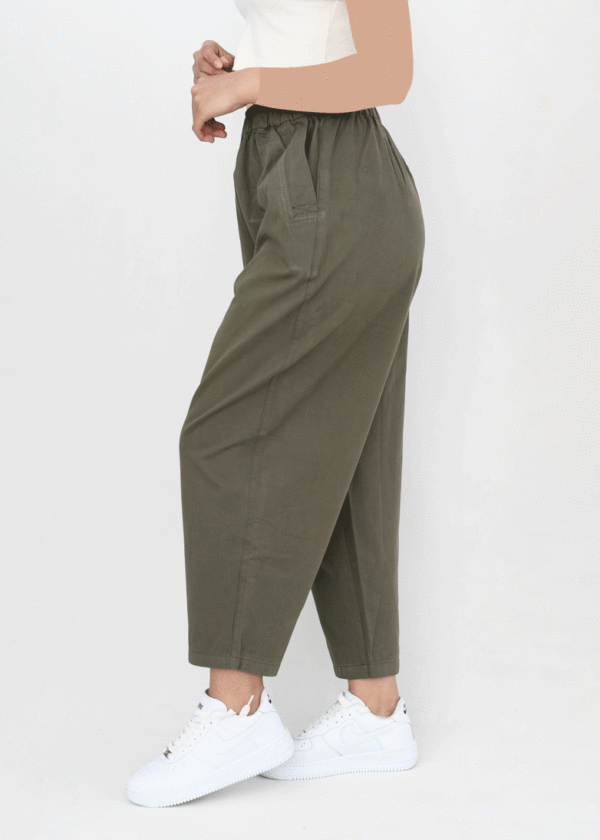 شلوار بالنی کتان بغل جیب - Image 8