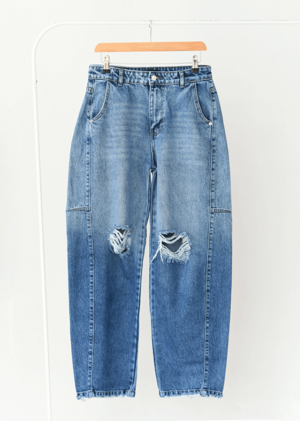 شلوار-بوی-فرند-زاپ-دار--(2) شلوار بوی فرند آبی زاپدار - Image 1