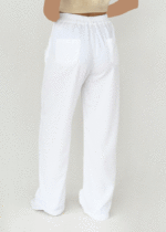 شلوار کتان نوفل سفید - Image 2