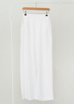 شلوار کتان نوفل سفید