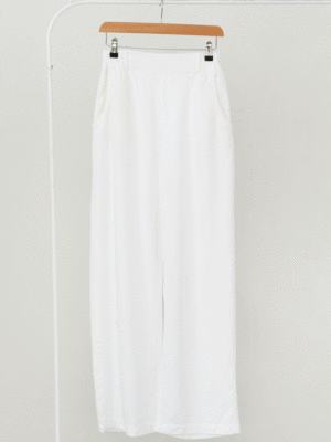 شلوار کتان نوفل سفید