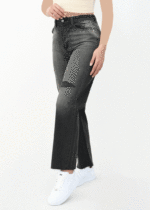 شلوار جین پایین کات استریت ذغالی زارا - Image 5