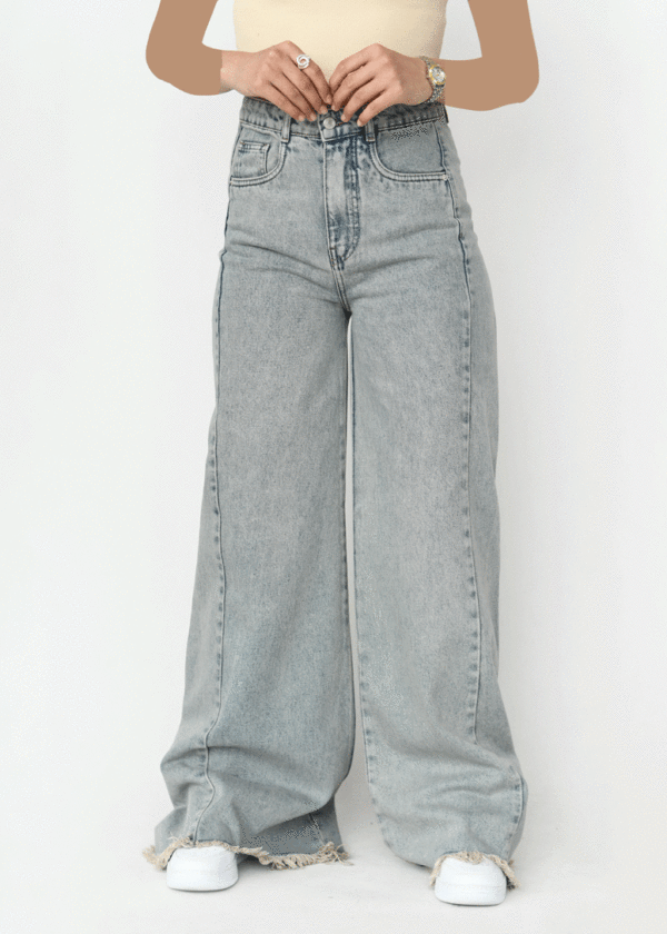 شلوار اسپانیش جین آبی کثیف - Image 2