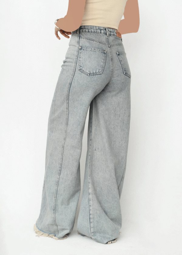 شلوار اسپانیش جین آبی کثیف - Image 4