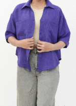 شومیز آستین سه ربع دکمه دار - Image 4