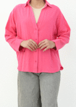 شومیز یقه هفت رنگی لینن - Image 5