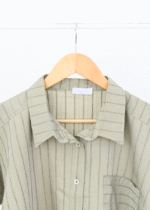 شومیز راه راه کراپ رنگی - Image 6