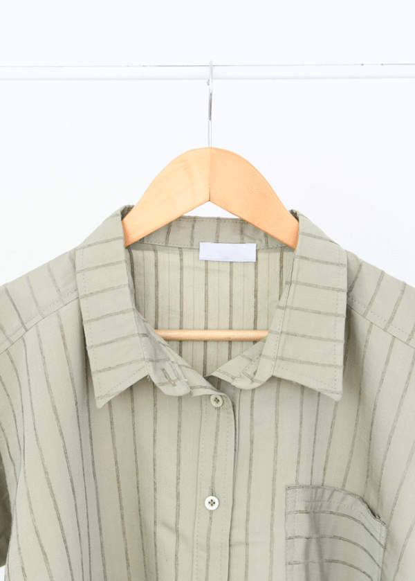 شومیز راه راه کراپ رنگی - Image 6