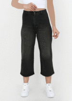 شلوار واید لگ ذغالی - Image 4