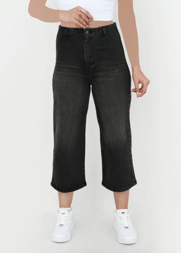 شلوار واید لگ ذغالی - Image 4