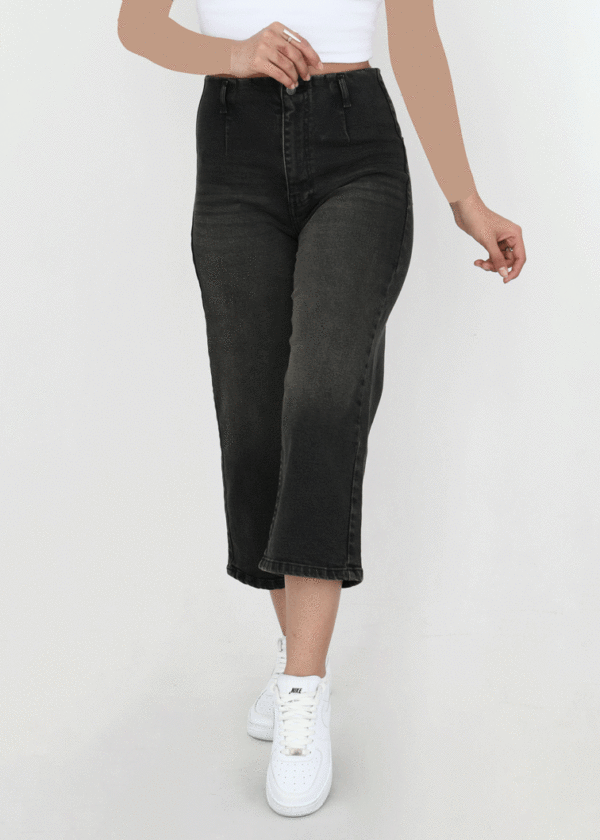 شلوار واید لگ ذغالی - Image 3