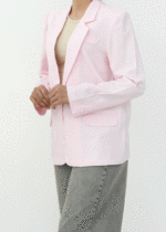 کت لینن رنگی جیب نما - Image 4