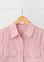 پیراهن جلو دکمه جیب دار - Image 8