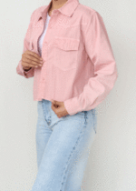 پیراهن جلو دکمه جیب دار - Image 5