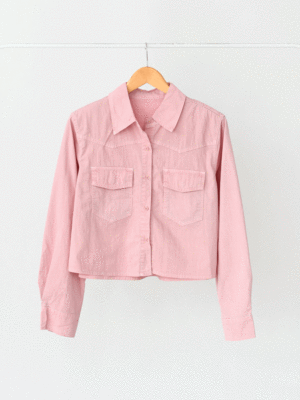 پیراهن جلو دکمه جیب دار