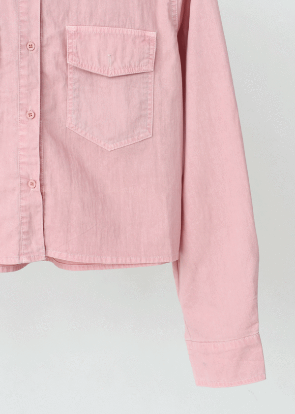 پیراهن جلو دکمه جیب دار - Image 7