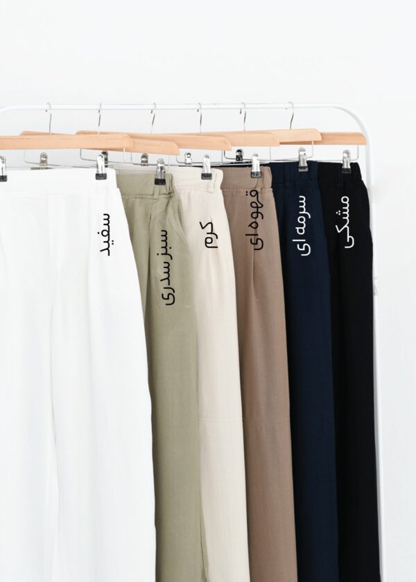 شلوار لینن حصیری نیم بگ - Image 2