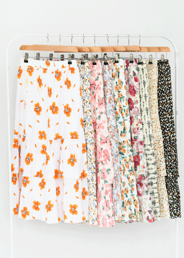 دامن-پلیسه-طبقه-ایی-جدا--(15) دامن گل گلی - Image 1