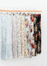 دامن پلیسه گل گلی