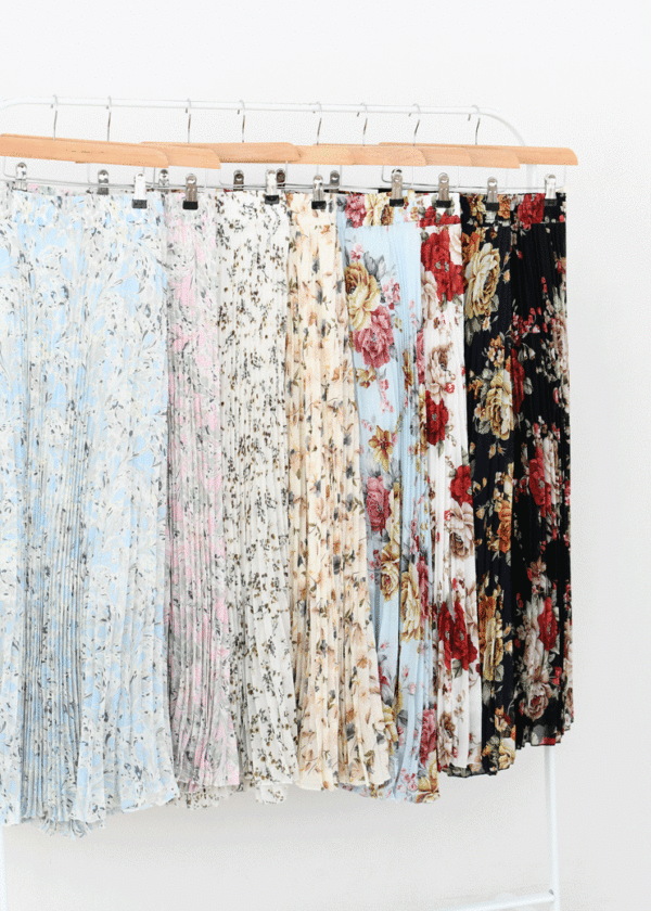 دامن-پیلیسه--(7) دامن پلیسه گل گلی - Image 1